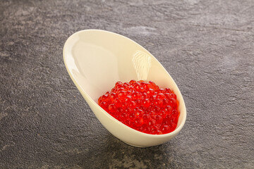 Luxury delicous red salmon caviar