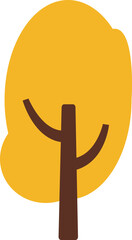 Obraz premium Orange Autumn Treen Illustration