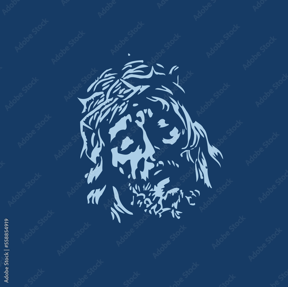 Wall mural THESE HIGH QUALITY JESUS VECTOR FOR USING VARIOUS TYPES OF DESIGN WORKS LIKE T-SHIRT, LOGO, TATTOO AND HOME WALL DESIGN