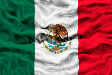 Fototapeta premium National flag of Mexico. Background with flag of Mexico