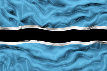 National flag of Botswana. Background  with flag  of Botswana.