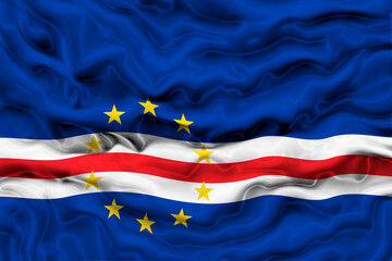 National flag of Cape Verde. Background  with flag  of Cape Verde.