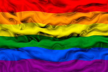 National Flag of Gay Pride. Background  with flag of Gay Pride