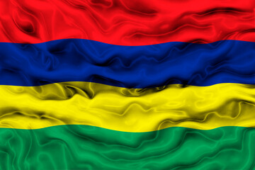 National flag of Mauritius. Background  with flag of Mauritius.