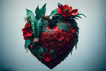 "Heart shaped Roses", Generative Ai