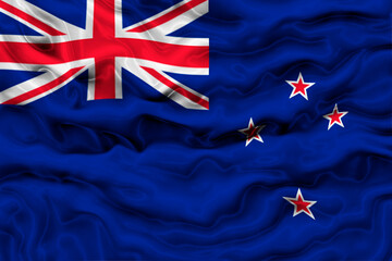 National flag of New Zealand. Background  with flag ofNew Zealand.