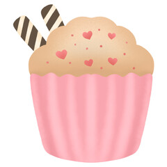 Cup Cake Element Illustration