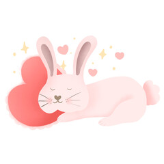 Sleeping Bunny Element Illustration