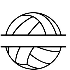 Volleyball Ball Split Monogram