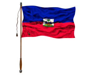 Fototapeta na wymiar National flag of Haiti. Background with flag of Haiti