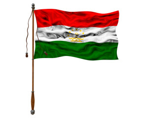 National flag  of Tajikistan. Background  with flag  of Tajikistan