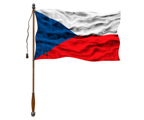 Fototapeta na wymiar National Flag Czech Republic. Background with flag of Czech Republic