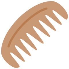 wide-tooth comb flat icon