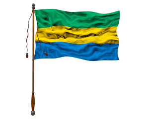 National flag of Gabon. Background  with flag  of Gabon