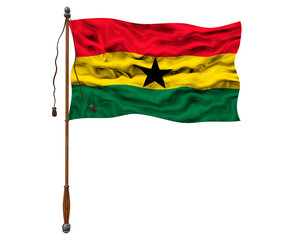 National flag of Ghana. Background  with flag of Ghana.