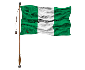 National flag of Nigeria. Background  with flag  of Nigeria.