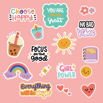 Cute Journal Hand Drawn Sticker Collection