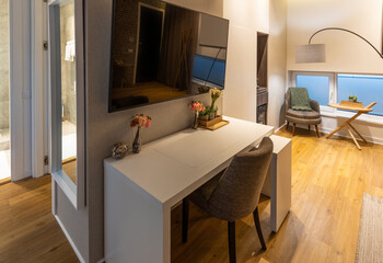 Interior of a modern hotel apartment