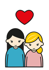 レズビアンのカップル