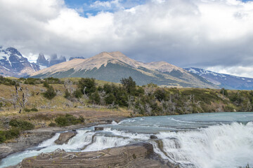 Torres del Paine River Waterfall Patagonia