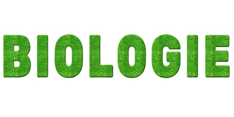 Fototapeta premium Text aus Gras Biologie