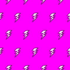 Y2k glamour pink seamless pattern. Backgrounds in trendy 2000s emo girl kawaii style. Lightning. 90s, 00s aesthetic.