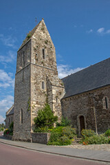 Fototapeta na wymiar Portbail. Église Saint-Martin de Gouey.. Manche. Normandie