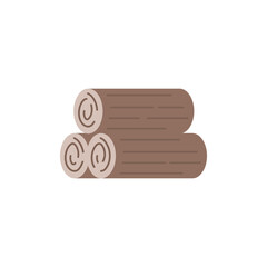 Wood log icon design template illustration isolated