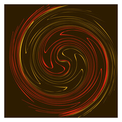 Fototapeta premium Color abstract spiral whirlwind on dark background