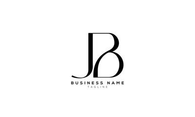 JB, BJ, CB, BC, Abstract initial monogram letter alphabet logo design