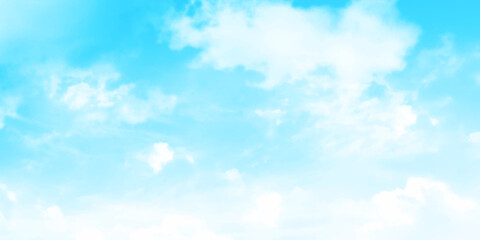 Blue sky with white cloud. Blue background. The summer sky is colorful clearing day and beautiful nature in the morning. for backdrop decorative and wallpaper design. The perfect sky background.