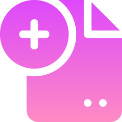 Fototapeta premium blank paper flat gradient icon