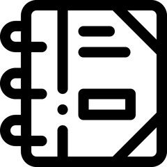 diary line icon