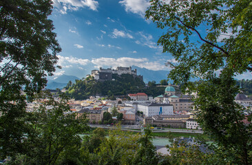 Fototapeta na wymiar Salzburg with mountains
