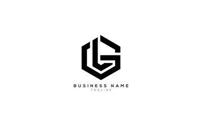 LG, GL, Abstract initial monogram letter alphabet logo design