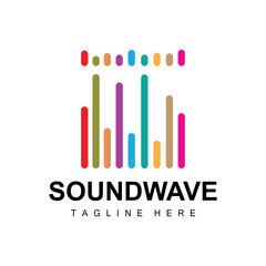 Sound Wave Logo, And Sound Tone Vector Icon Template Music Brand Product