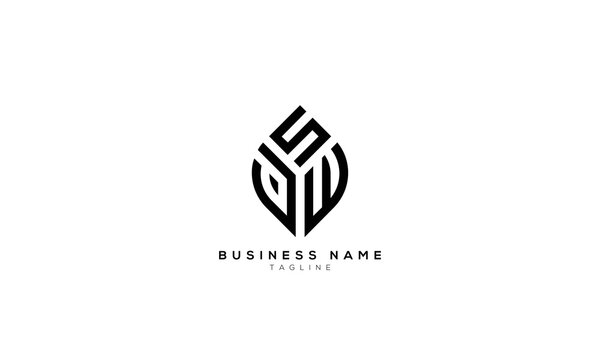 DWS, SWD, WSD, ESD, DES, SED, VSE, ESV, VES, WSV, VSW, VWS, Abstract initial monogram letter alphabet logo design