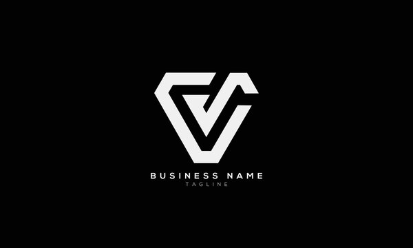 VS, SV, AS, SA, CS, SC, AS, SA, Abstract initial monogram letter alphabet logo design