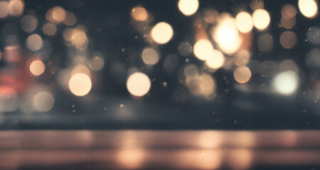 background bokeh sparkles in the night