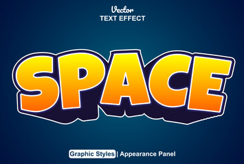 space text effect with graphic style and editable.