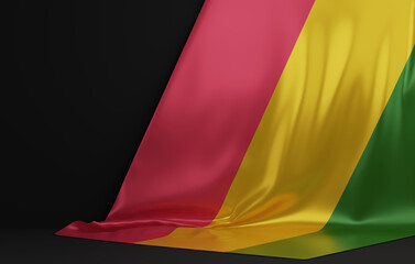 African flag colors background- red, yellow, green. Black history month.