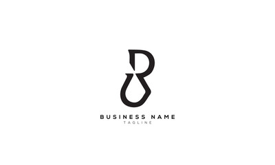 Obraz premium RU, UR, B, OB, BO, OO, 8, PO, OP, Abstract initial monogram letter alphabet logo design