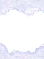 Obraz premium リアルな冷たい氷の縦フレーム背景イラスト パープル