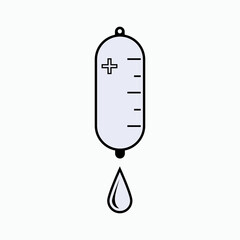 Infusion Icon. Liquid Nutrition, Transfusion Symbol