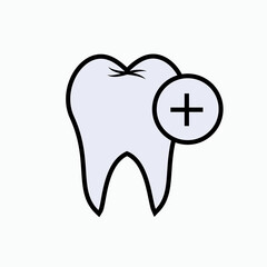 Strong Teeth Icon. Intact Symbol.  