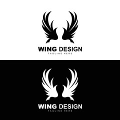 Fototapeta na wymiar Wings Logo, Phoenix Logo, Bird Wing Vector, Template Illustration, Wing Brand Design