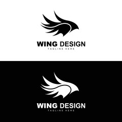 Wings Logo, Phoenix Logo, Bird Wing Vector, Template Illustration, Wing Brand Design