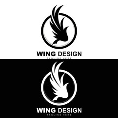 Obraz premium Wings Logo, Phoenix Logo, Bird Wing Vector, Template Illustration, Wing Brand Design