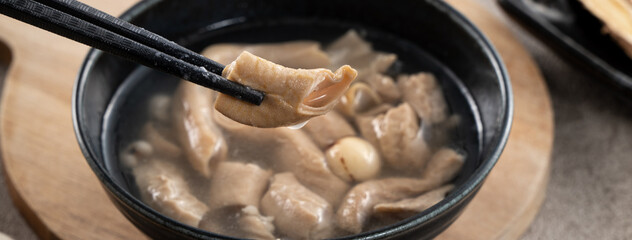 Four Tonics Soup. Delicious traditional Chinese herb flavor food.