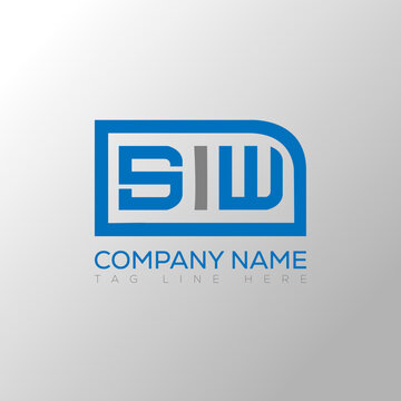 SIW letter logo creative design. SIW unique design.
